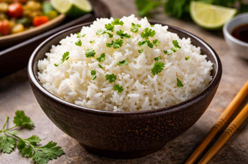 arroz jazmín base de la cocina tailandesa