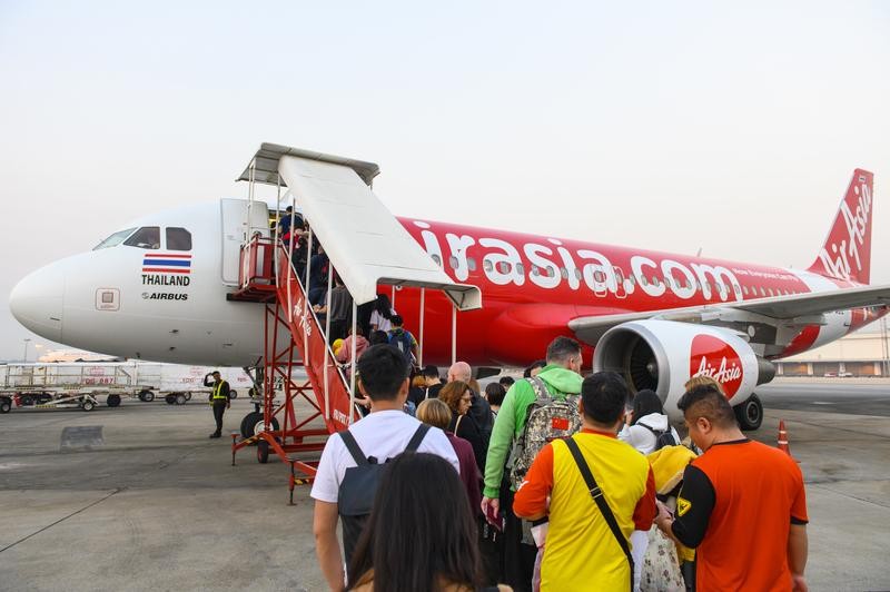 Vuelo interno durante un viaje por Tailandia