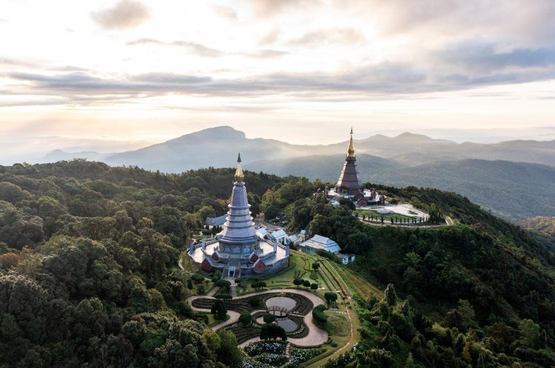 Montañas del norte de Tailandia en el parque nacional Doi Inthanon