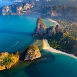Vista area de la zona de Railay en Krabi