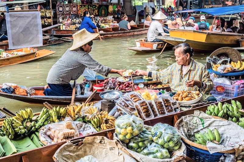 Mercado flotante de Damnoen Saduak