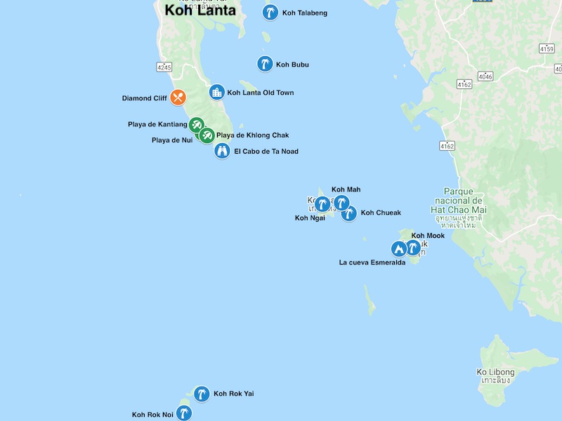 Mapa de Koh Lanta