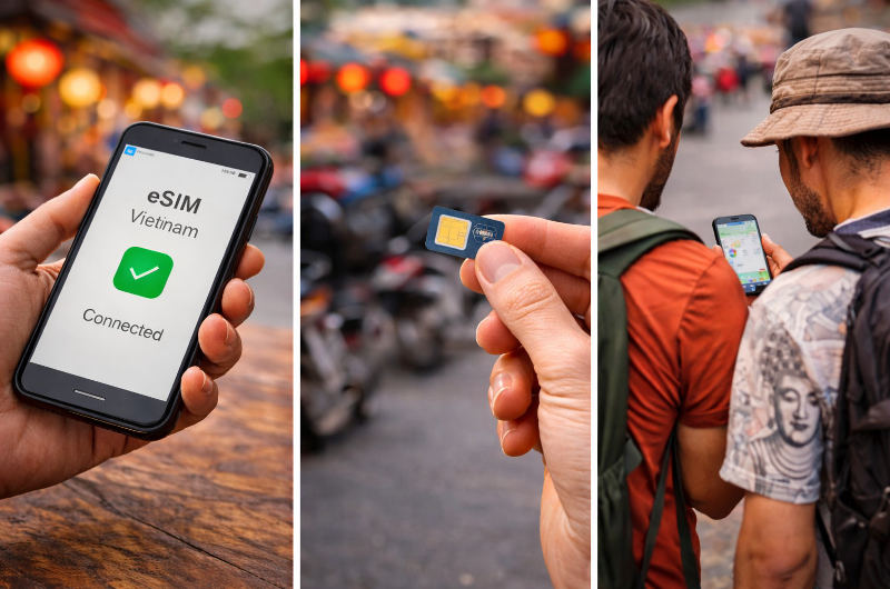 Comparativa entre SIM local y eSIM para viajar a Vietnam