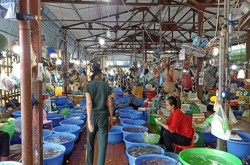 Mercado local de Cat Ba