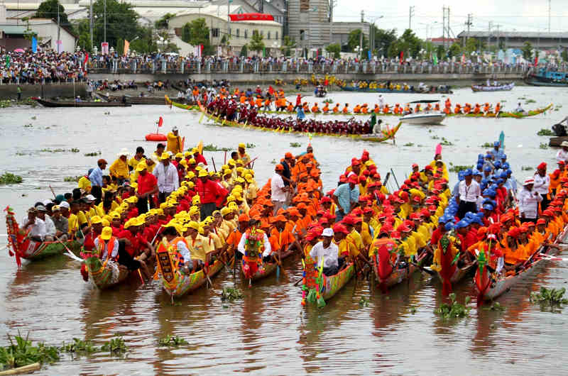 Festival Ooc Om Bok en octubre en el Delta del Mekong en Vietnam