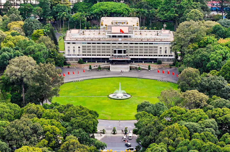 Palacio de la Reunificación antiguo palacio presidencial de Vietnam del Sur en Saigón