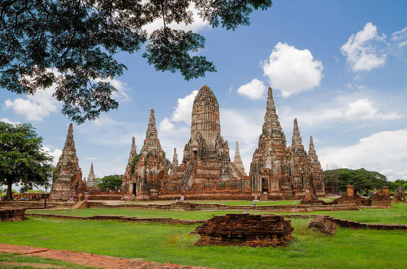 Templo Wat Chai Wattanaram en Ayutthaya, uno de los conjuntos históricos más importantes cerca de Bangkok